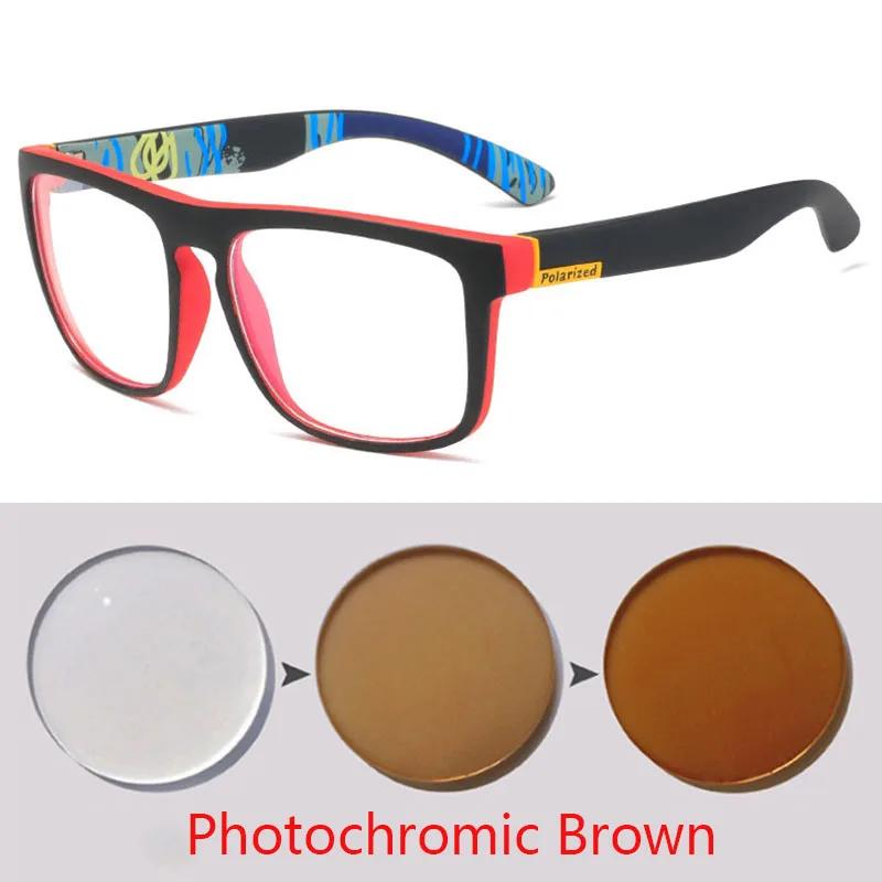 Sport Myopia Eyeglasses Men Photochromic Goggles Glasses Fashion Square Nearsighted Glasses -0.5 -0.75 -1.0 -2.0 To -6.0