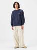 B:MING LIFE STORE by BEAMS "ABOUT" Embroidered Crew Neck Sweatshirt, Men's, Navy, L_92130453147