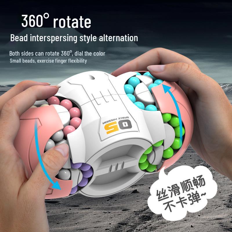 Eight-Sided Rotating Beaded Puzzle: Multi-Dimensional Pull-Tab Cube