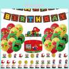 Conjunto de Decoración para Fiesta de Cumpleaños de Super Mario con Globos Vibrantes y Pancarta