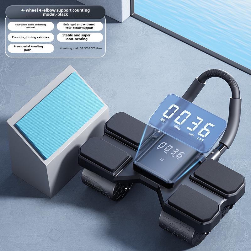 

Автоматический отскок ролика для пресса: Четырехколесный тренажер для сгибания живота и укрепления корпуса чёрный