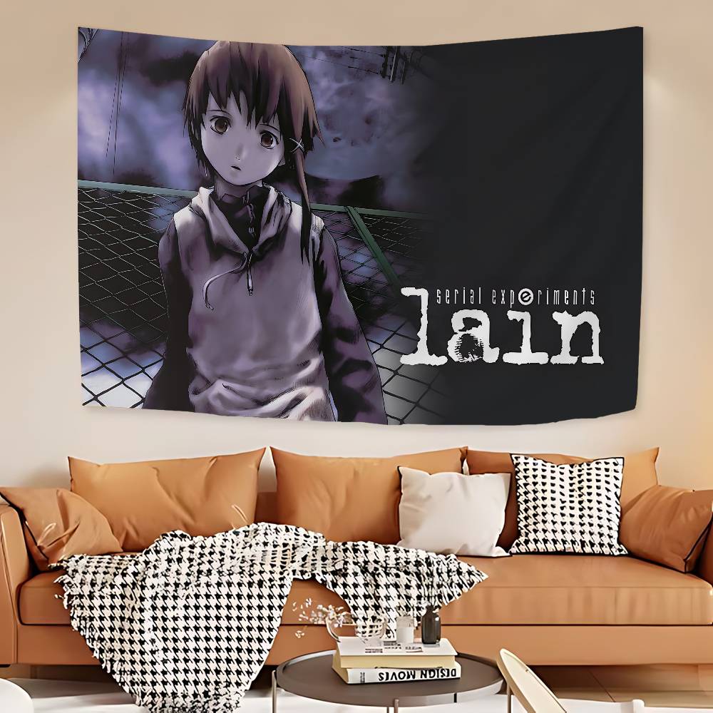 Tapestry del Cartone Animato Serial Experiments Lain Decorazione per la Casa Decorazione Hippie Bohemien Divinazione Decorazione per la Casa