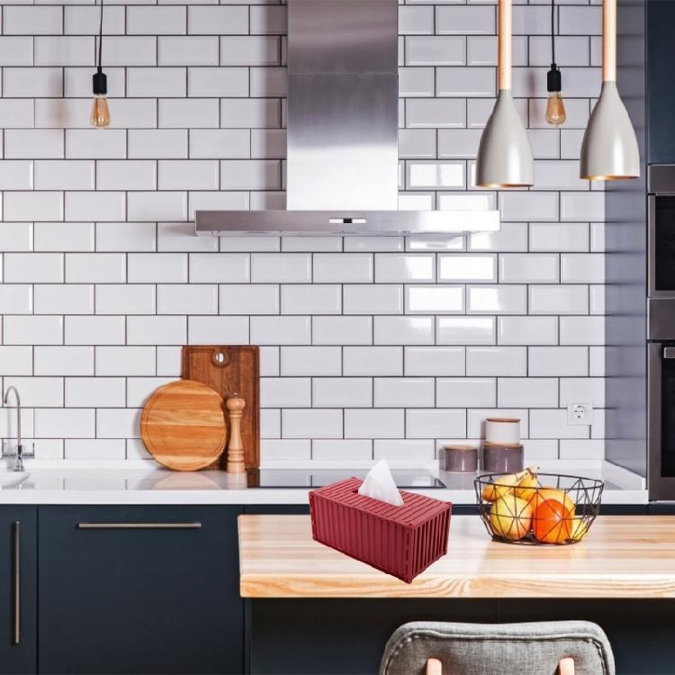 Frachtcontainer Taschentuchspender für Küche Dekorative Plastik Papiertuchbox Innovativer Serviettenhalter für Schlafzimmer