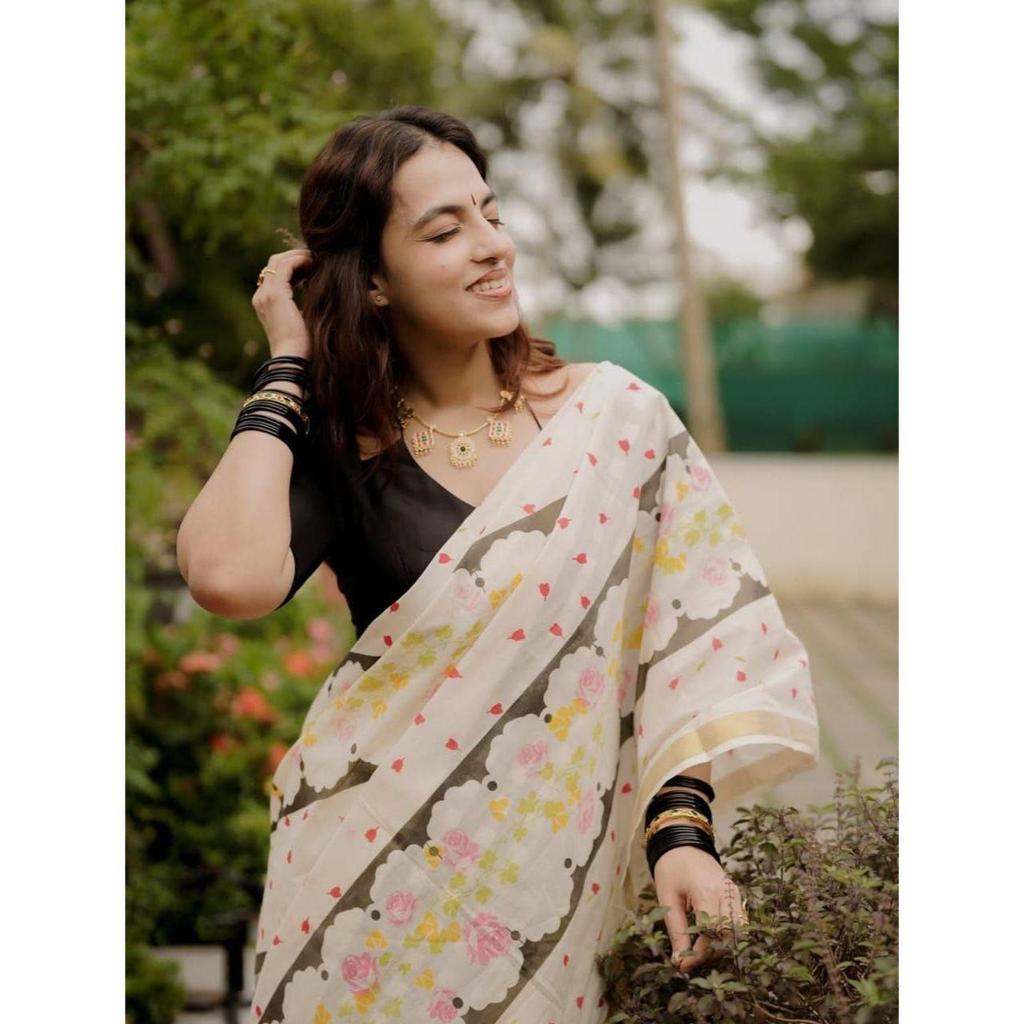 Stylish Unick Weeding Wear and Party Wear Saree for Women ,Blouse (Need To Be Stitched As Per Size And Fit)
