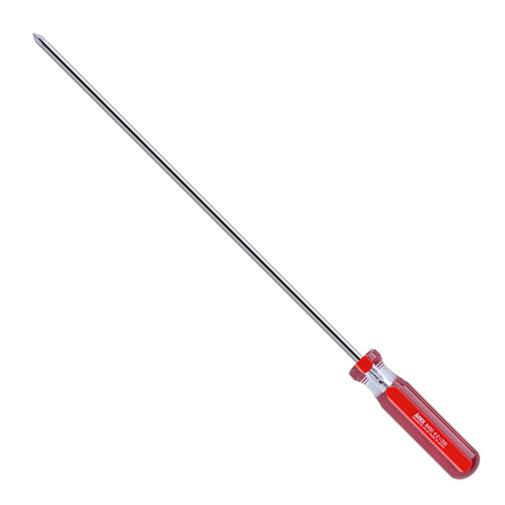 ANEX Long Screwdriver, Shank, Four-Line Handle, +1x250, No.8400