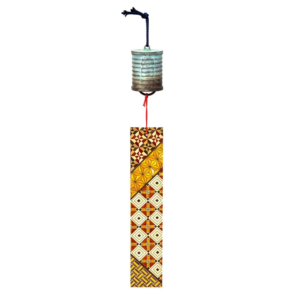 Wind Brass Odawara Lantern Wind Chime with Parquet Tanzaku [Odawara Chime]