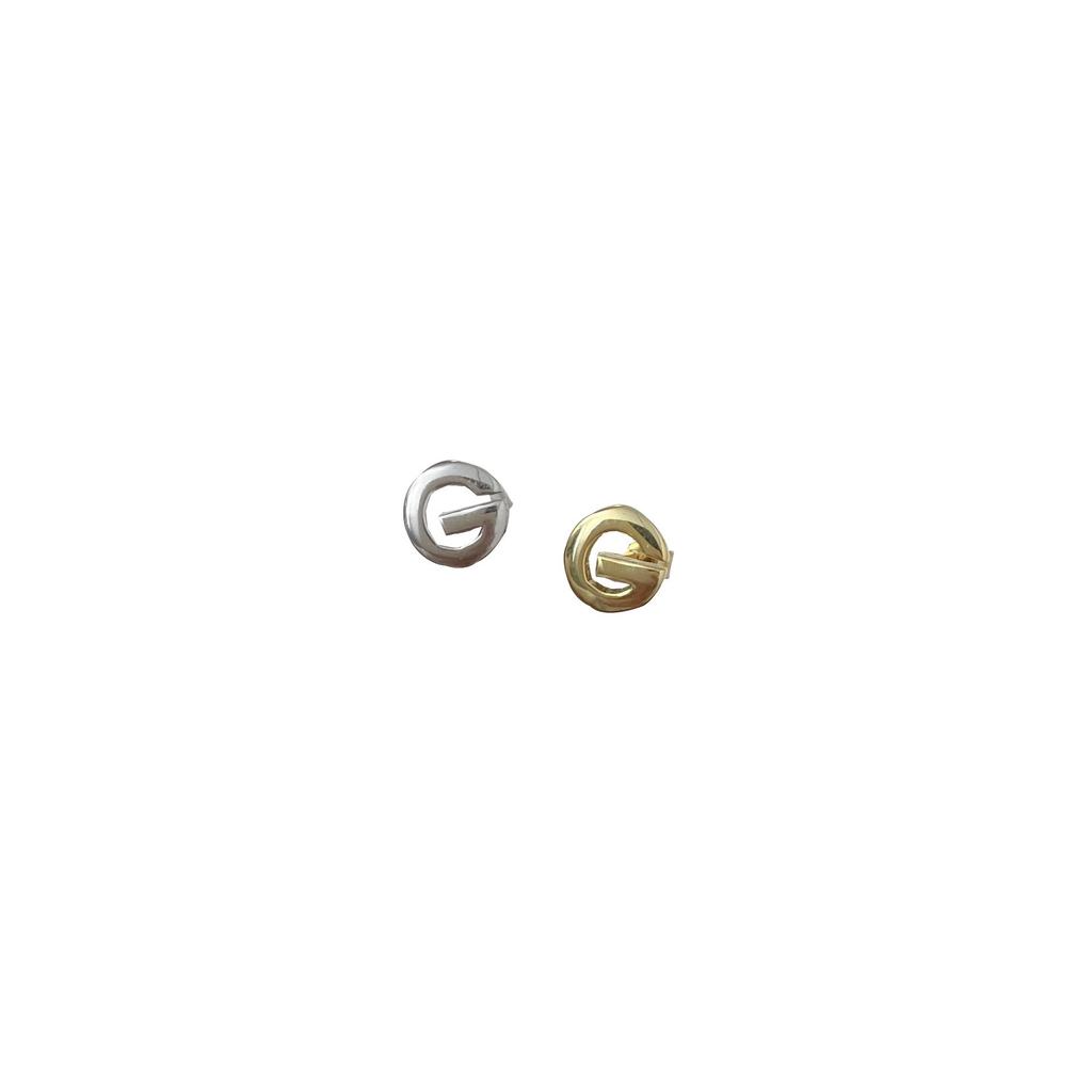 Sterling Silver S925 Unique Letter Stud Earrings for Women - Niche Fashion, Temperament, and Personality Design.