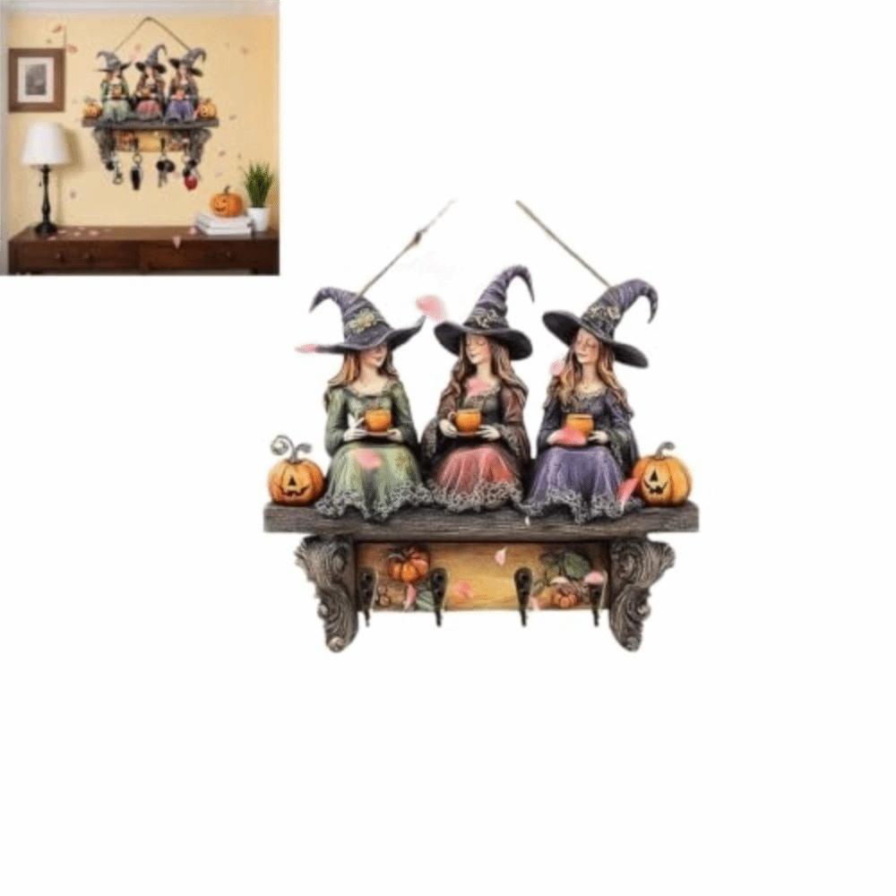 Rustic Style Key Rack Flat 2D Keys Storage Holder Practical Key Organizer  Halloween Decoration