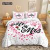 Romantic Duvet Cover Set Valentine Gift Rose Floral Bedding Queen King Size Polyester Quilt Cover