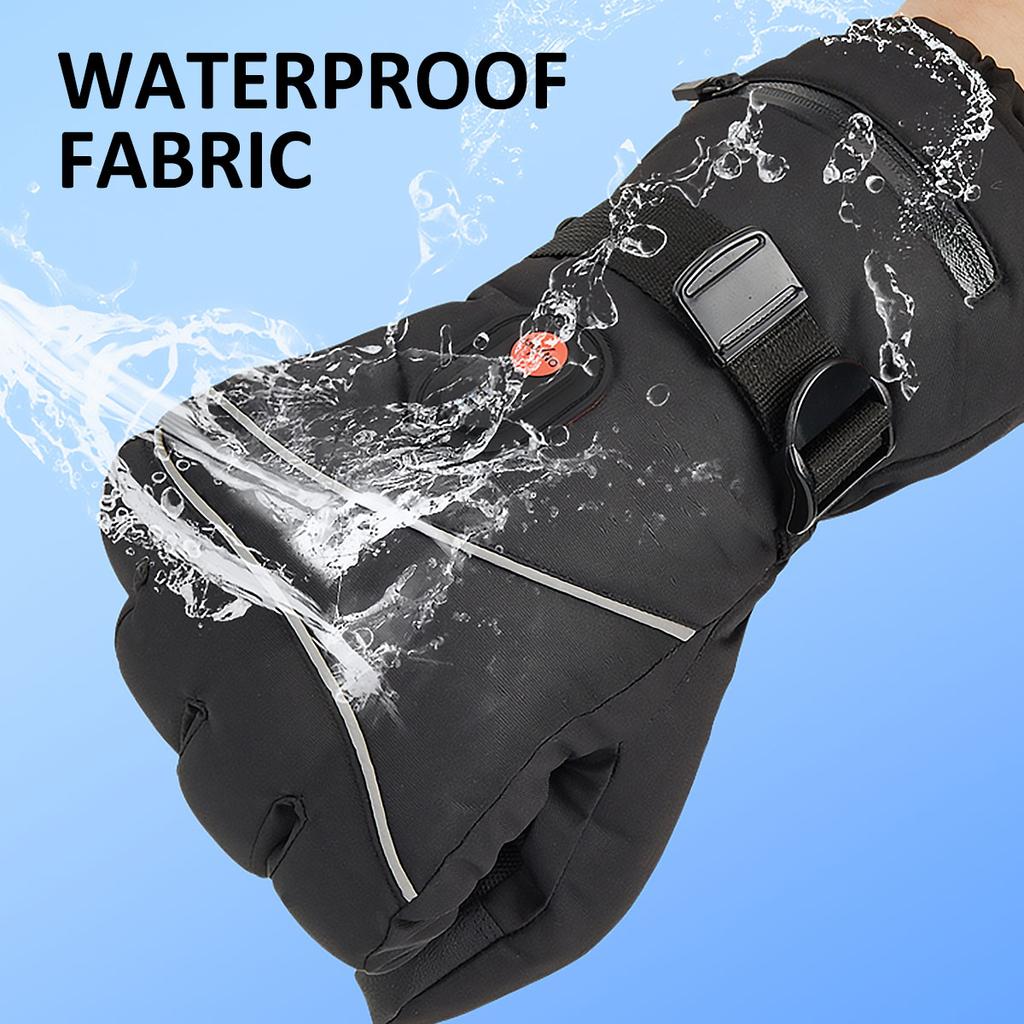 USB Electric Heated Gloves with 3 Mode Warm Heated Gloves Motorcycle Thermal Touch Screen Waterproof Winter Heating Gloves