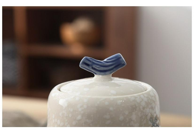 Ceramic Seasoning Jar with Lid & Spoon for Salt, Pepper, Sugar & Sauces