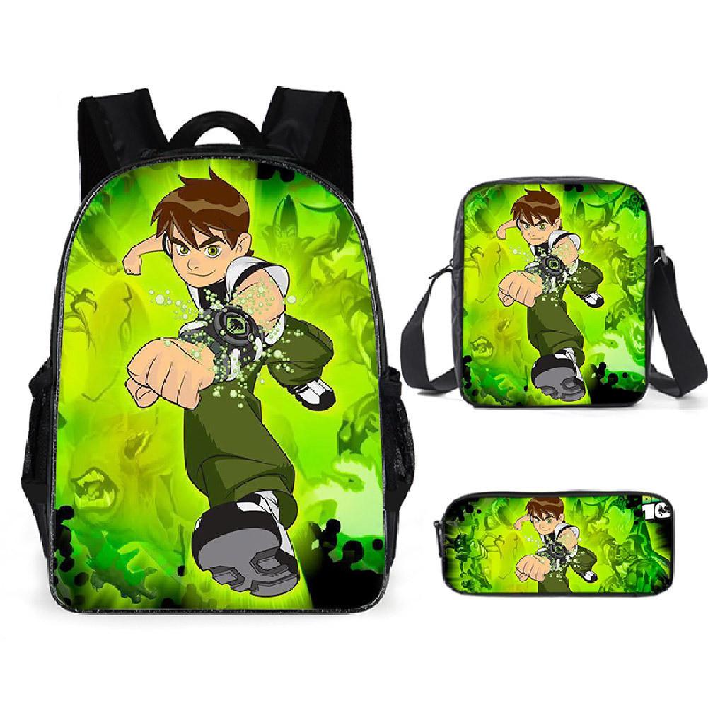 Ben Print Design Childrens Backpack Set With Waterproof Oxford Fabric For School Use