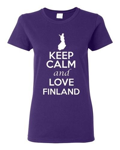 Женская футболка Keep Calm And Love Finland Страна Люди Нация Патриотическая Футболка Унисекс S