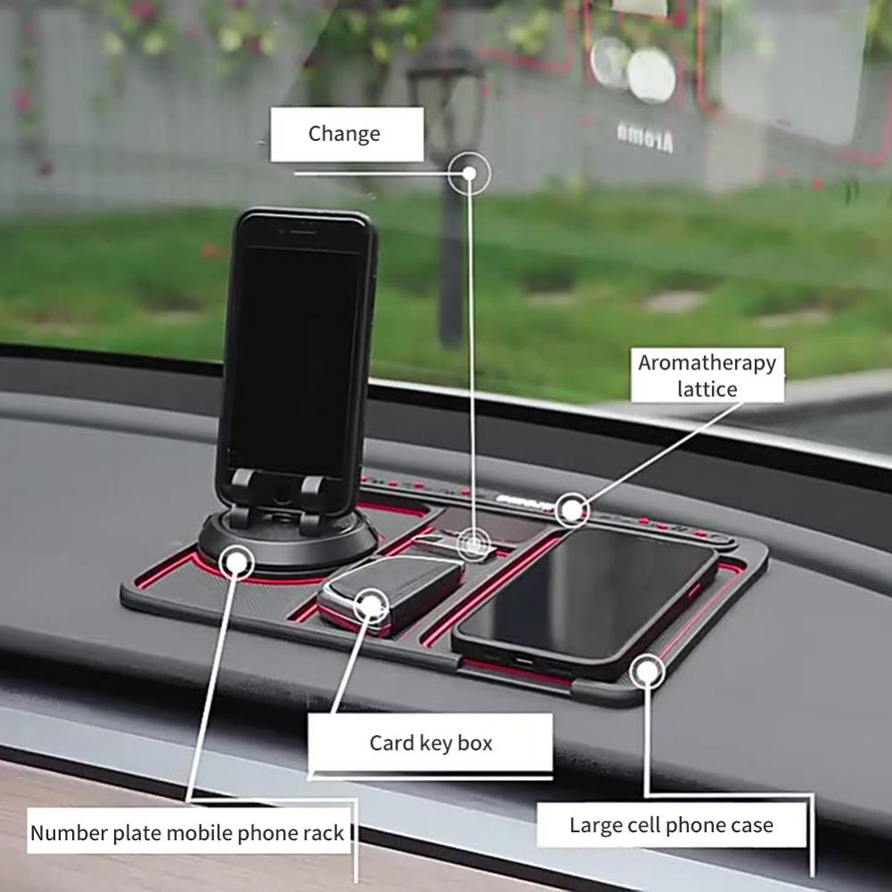 Car Supplies Creative Portable 360 Degree Rotation Non-slip Phone Pad For Car Mobile Phone Protective Pad Durable Universal