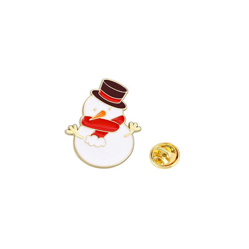 Original Christmas Brooch Christmas Tree Snowman Christmas Socks Christmas Gift Bag Clothes Decoration Oil Drop Brooch