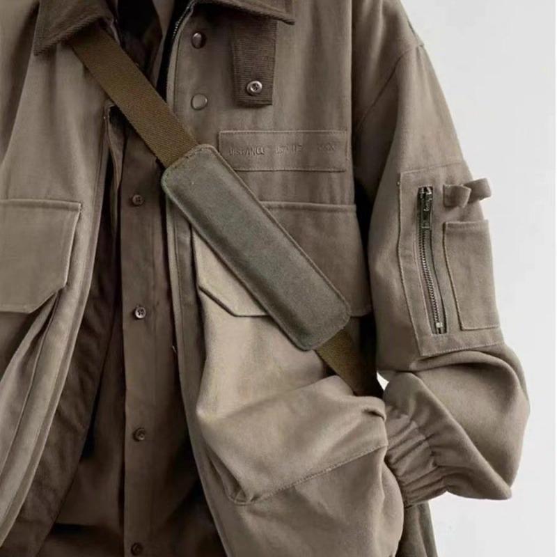 Jarní a podzimní japonská retro všestranná pracovní bunda pro muže a ženy, volné spojování, pilotova velká kapsa, bunda ve stylu Waste Earth