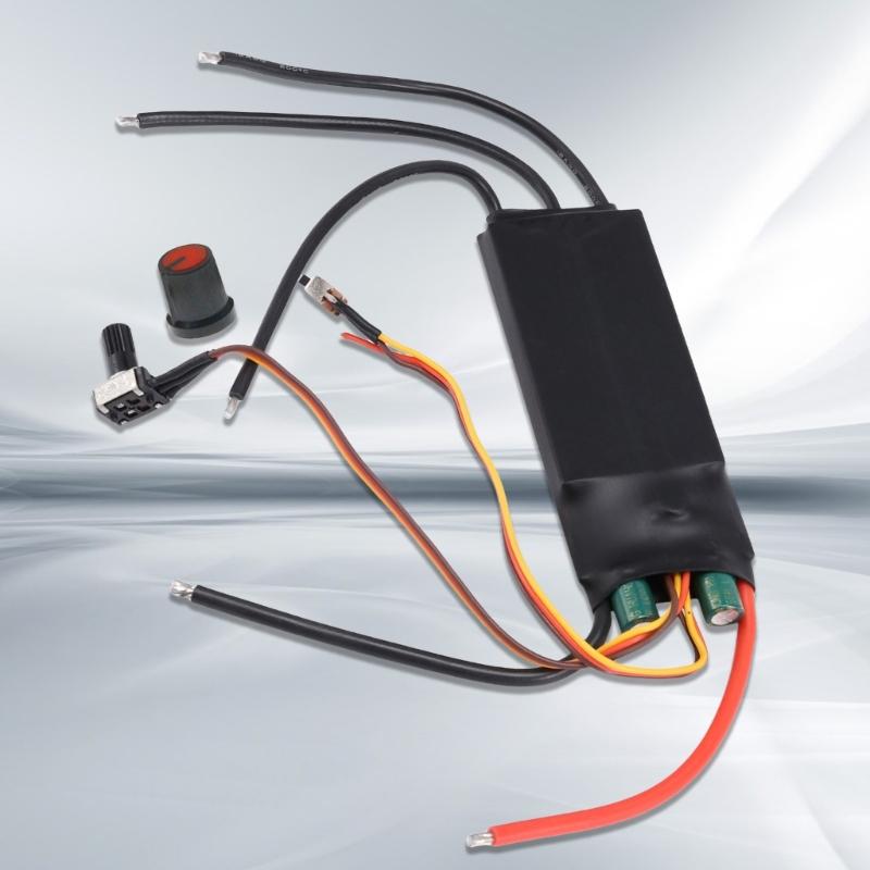 DC6-24V 1000W Speed Regulation BLDC Three-phase Brushless Hallfree Drive Board with Forward and Reverse Switches