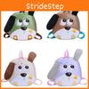 Cute Dog Childrens Hard Shell Backpack Fabric Embroidered Details School Use