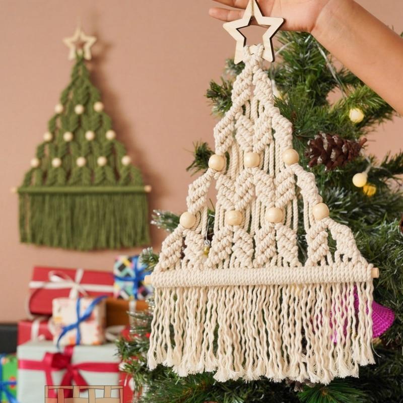 Boho Christmas Decor Christmas Wall Art Macrame Xmas Decor Holiday Wall Decor Wall Hanging Decor Macrame Chrismas Tree Gift
