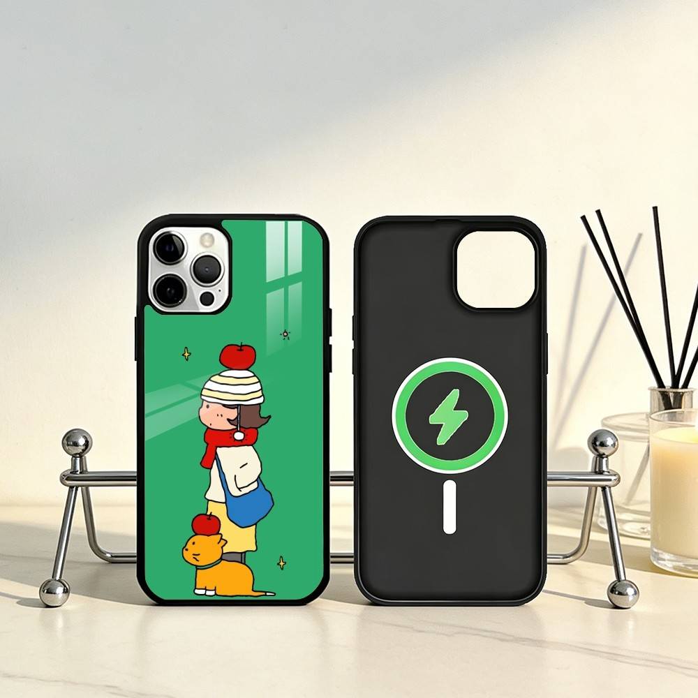 

Cute Cartoon Couple Phone Case For iPhone17,16,15,14,13,12,11 Plus,Pro Max Magnetic For Magsafe Wireless Charging iPhone15Plus