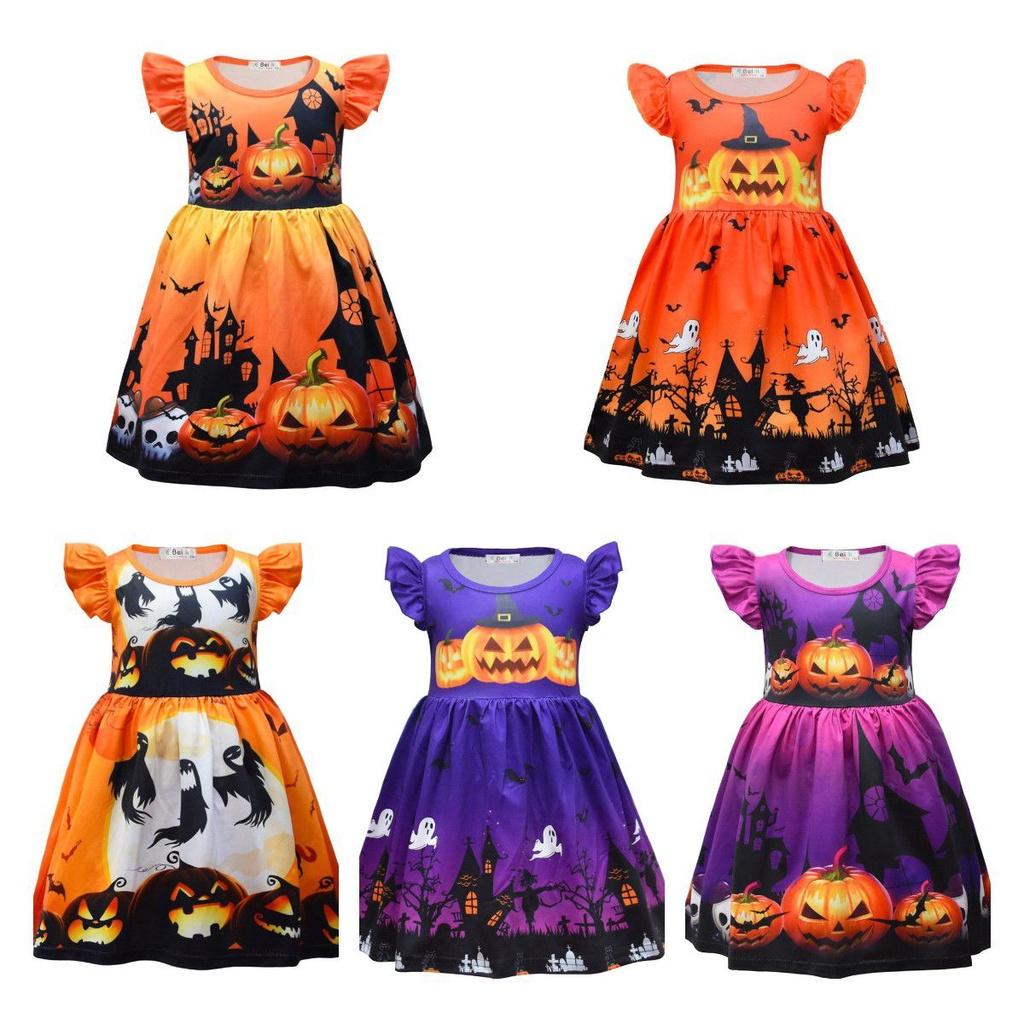Girls Princess The Nightmare Before Christmas Dress Halloween Cosplay Skirt