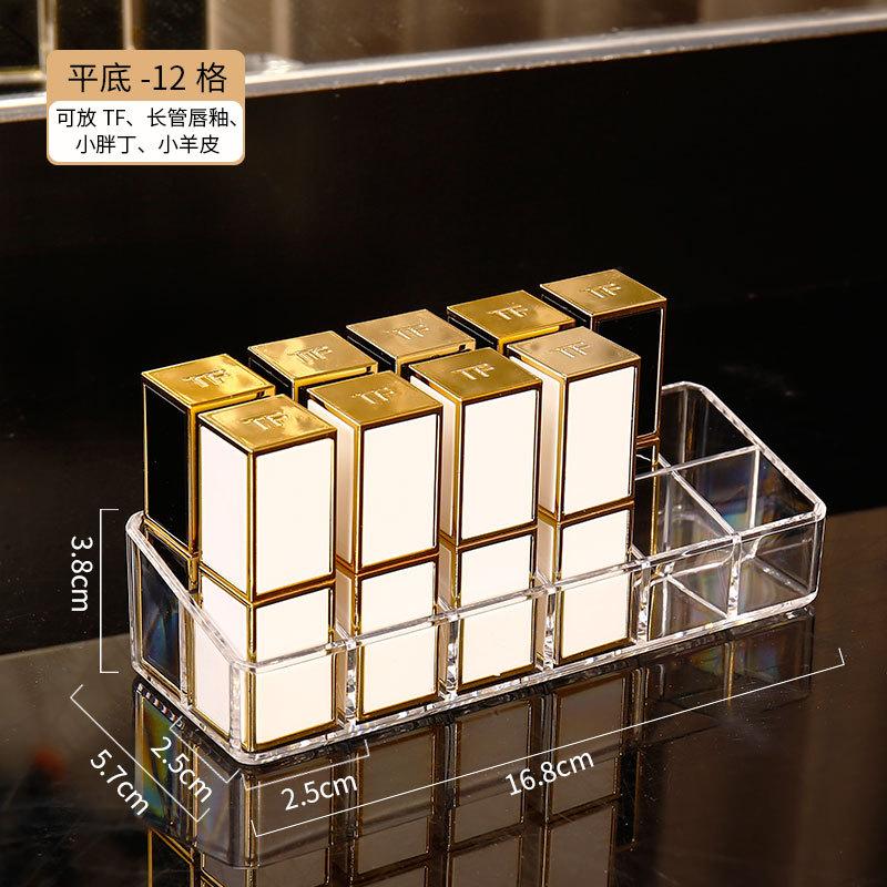 Lipstick Storage Box Clear Acrylic Cosmetics Storage Container Transparent Makeup Holder Lip Gloss Display Box Vanity Organizer