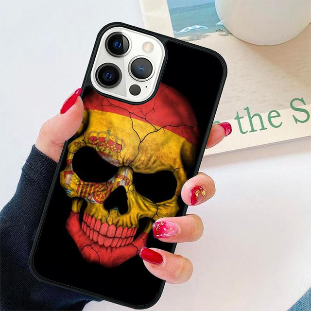 Spanien Spanische Flagge Handyhülle Rückseite für iPhone 17 Air 16 15 14 13 11 12 Pro Max Plus Hülle Coque