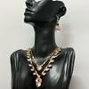 Simple Light Luxury Bridal Zircon Suit Femininity Necklace Earrings Two-Piece Set Fashion Banquet Wedding Accessories
