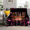 Pink Crown Sparkle Majesty Blanket Flannel Blanket for bed, sofa, Camping, Hiking, Picnic Essentials, gift for family Fan gifts