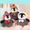 Plüschpinguin Spielzeug für Kinder Mädchen mit Wintermütze und Schal Geschenkidee