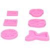 6 STÜCKE Silikonformen Meeresmuschelförmig Fondantkuchen Schokoladenform Dekorierwerkzeuge Rosa