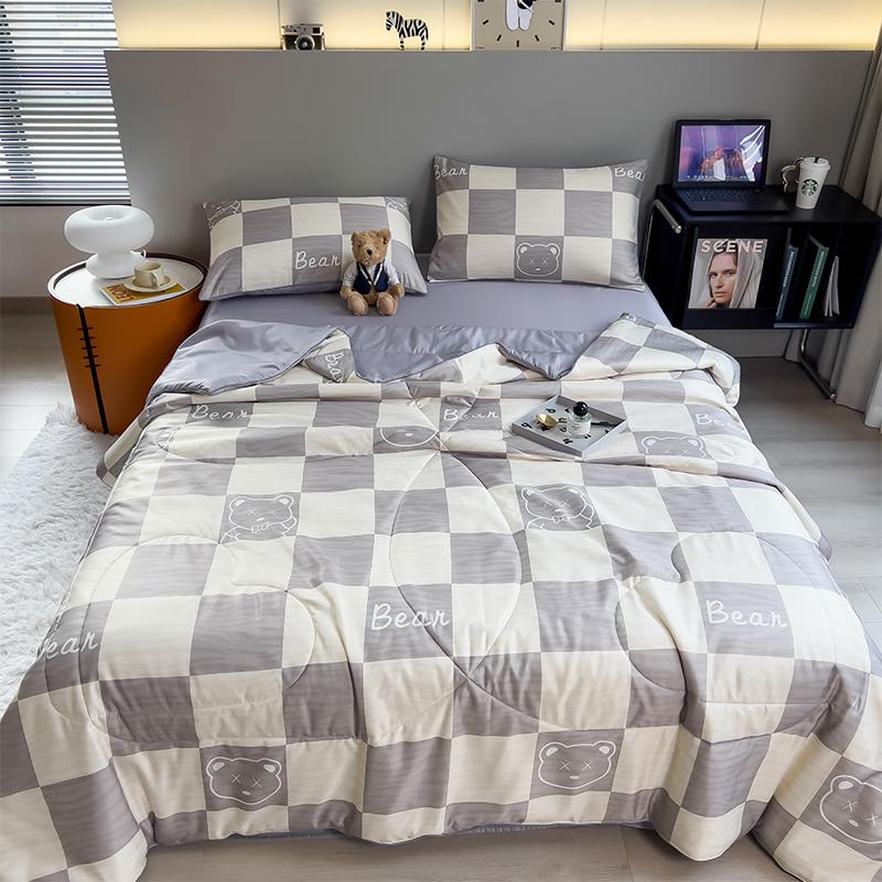Cool Air Condition Quilt For Cartoon Printed Queen King Comforter Summer Duvet Breathable Soft Office Nap Throw Blanket
