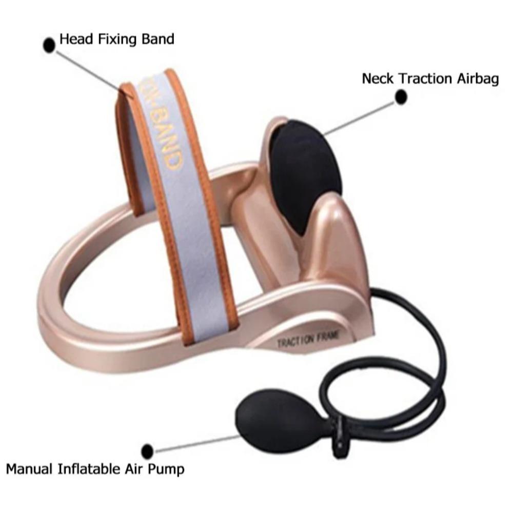 Stretch Cervical Tractor Pillow Relax Traction Posture Pump Portable Filled Air Neck Massager  Home