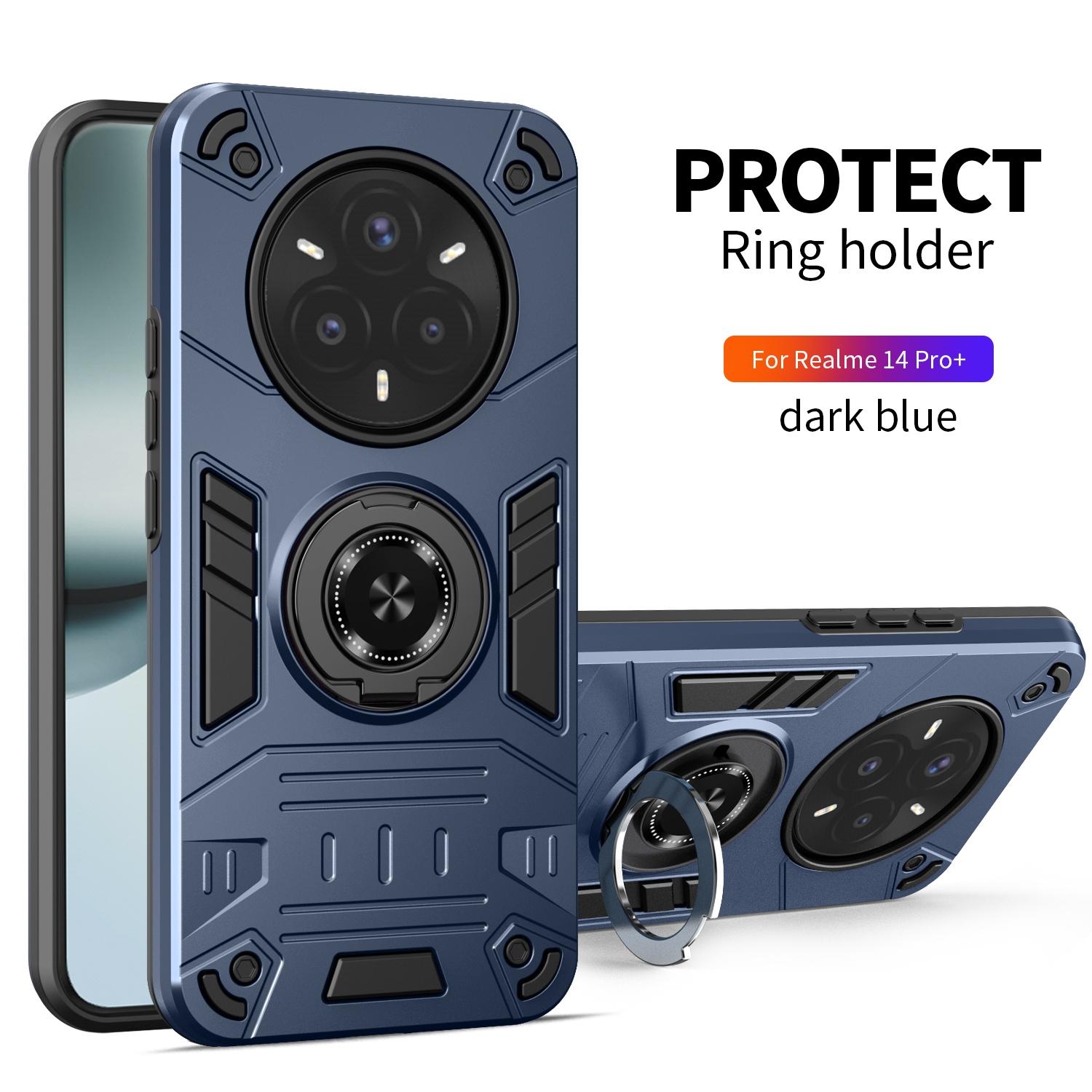 Чехол для OPPO Realme 14 Pro /Plus + 14 14X Бронированный Противоударный Чехол-накладка с Кольцом-подставкой Realme 14x