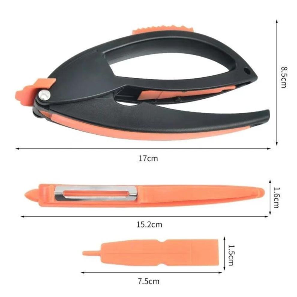 Garlic Press, Garlic Masher, Vegetable and Fruit Peeler, Meat Flosser