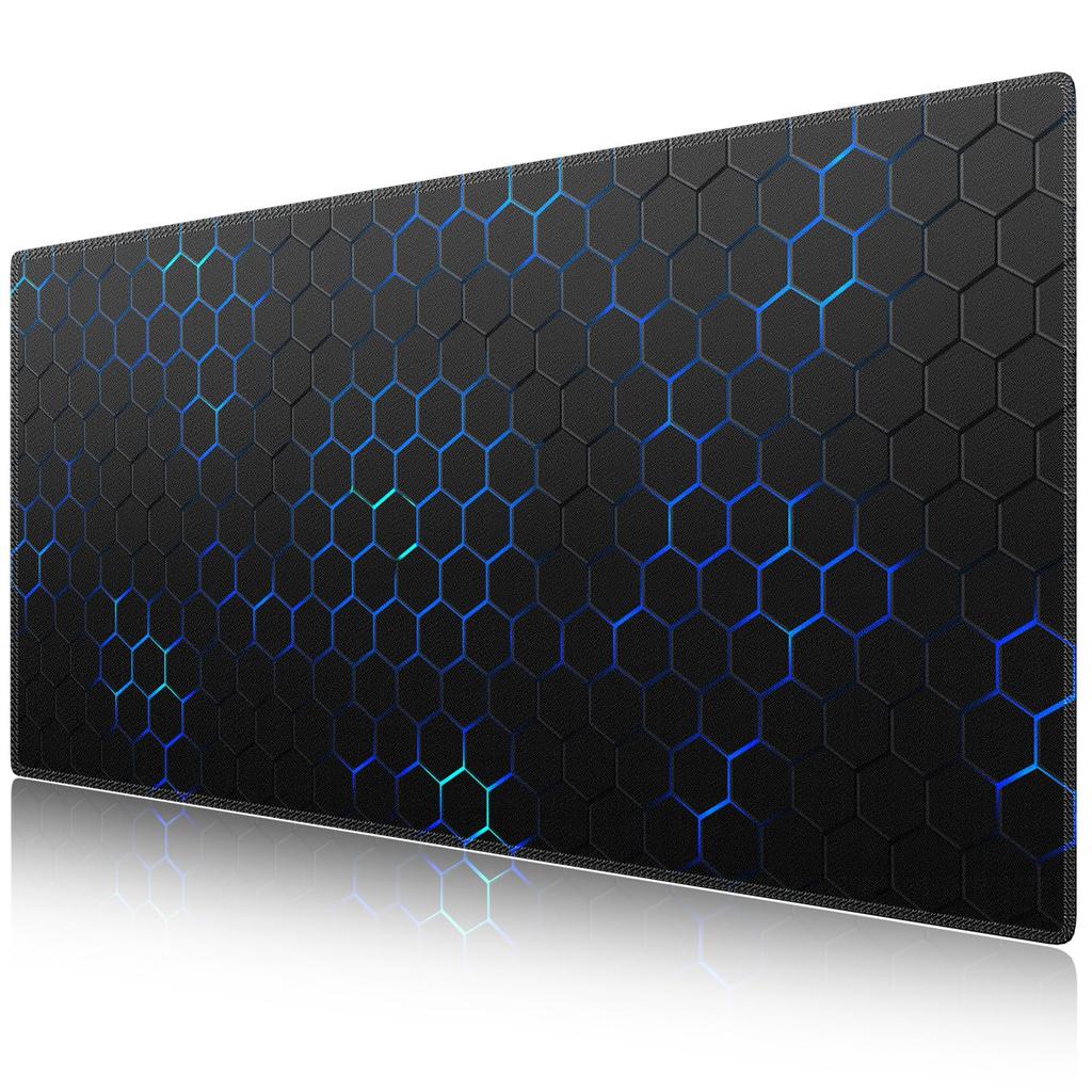 ICasso Mauspad Gaming Groß Skandinavischer Stil Schreibtischunterlage 90x40cm Wasserabweisend Leicht zu Reinigen Gummiunterlage Schreibtischunterlage für Arbeit Gaming Büro Rutschfest