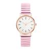Wristwatch women accordion belt multiple color options stretch band stainless steel Arabic numerals large numbers easy-to-read dial quartz type size