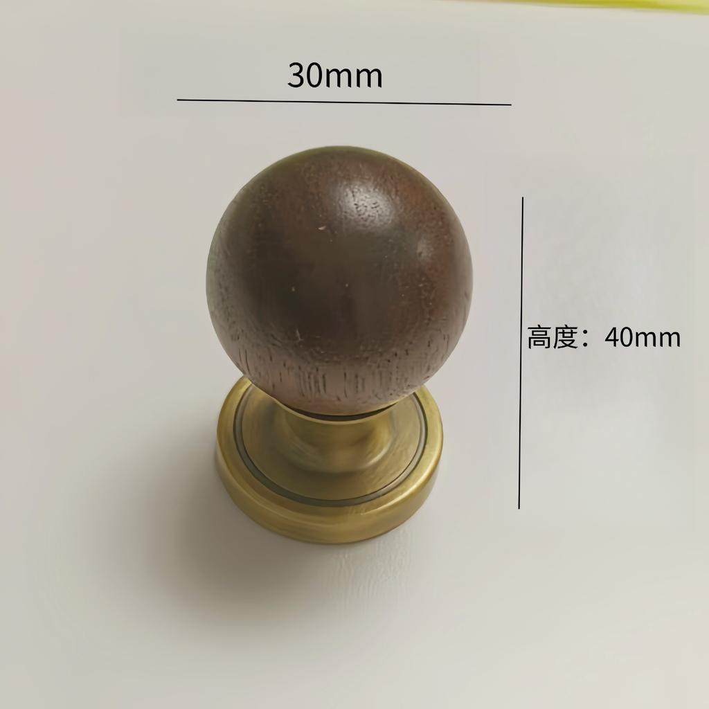 Lux Francez, Mâner Ușă Dulap, Sertar Ușă Garderobă, Stil Antic, Lemn de Nuc, Bilă Rotundă, Stil Chinezesc Nou, Mâner Mic Pandantiv