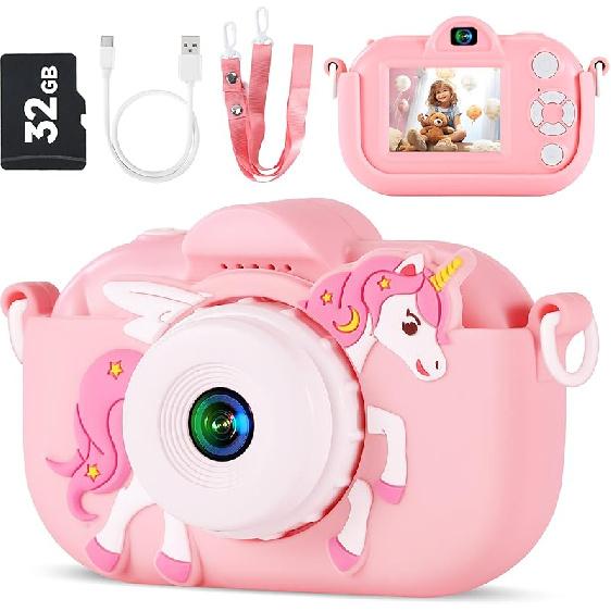 Kids Camera Boys Toys for 3 4 5 6 7 8 9 Years Old Boys, 48MP Dual Lens Kids Digital Camera Christmas Birthday Gifts, 1080P HD Video Selfie Toddler