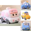 Ultra-plush Short Fur Cartoon Car Pillow- Available In 3 Vibrant Colors