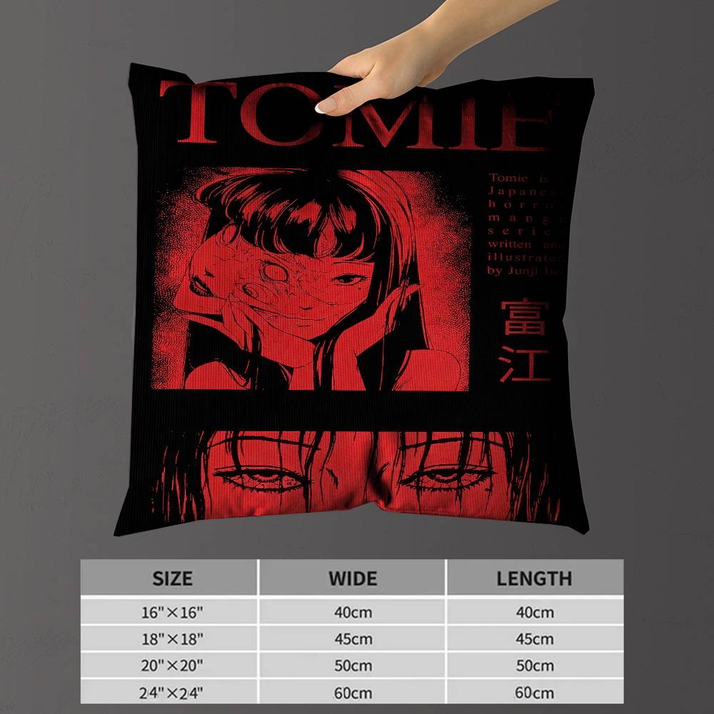 Horror Comics Tomie Decorative Room Aesthetics Pillow Case Home Decor Bedroom Sofa Bed Couch Pillow Cover x