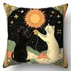 Tarot Cat Decorative Pillowcase, Ultra-soft Polyester Material Living Room Sofa Backrest Car Pillowcase Home Decoration