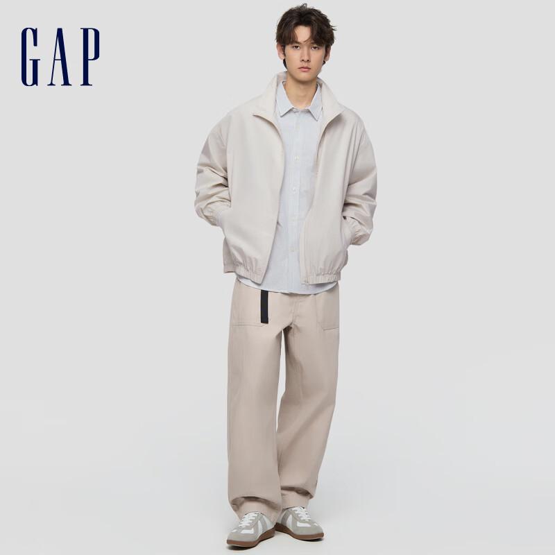 GAP Men's Logo Print Stand Collar Loose Jacket
