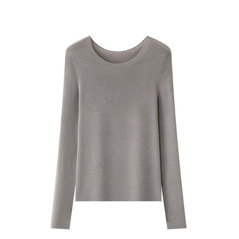 Needle Island Seamless Integrated Wool Sweater Women's Early Autumn New Slim-fit Warm Interior Knitted Bottom Shirt