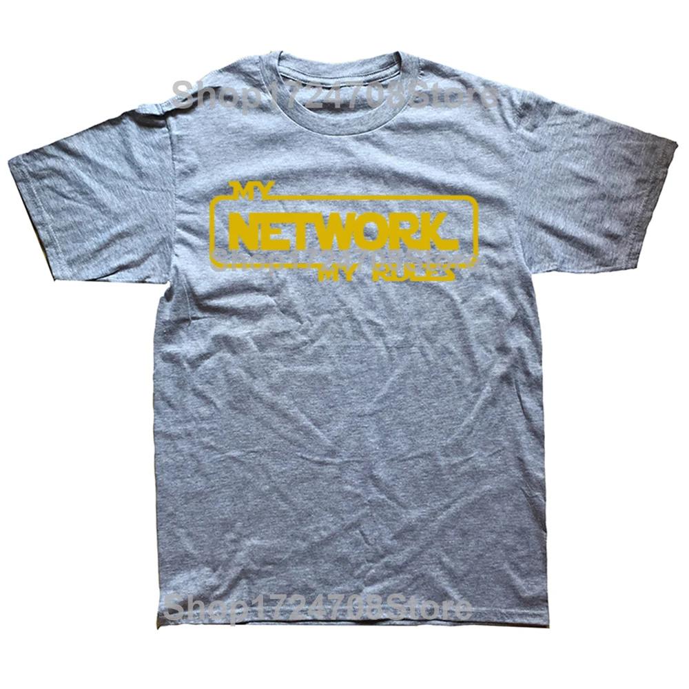 Lustige My Network My Rules Grafik T-Shirts Herren Damen Mode Lässiges T-Shirt 100% Baumwolle Locker Übergröße Netzwerkadministrator T-Shirt
