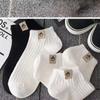 5Pairs of High-Quality Outdoor Sports Fitness Casual Socks In Black and White Color Comfortable and Soft Socks