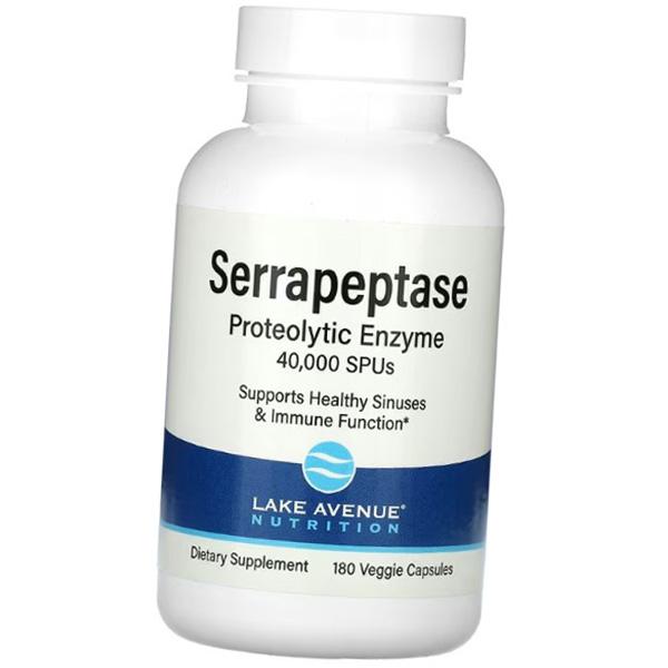 

Serrapeptase, Serrapeptase Proteolytic Enzyme 40000, Lake Avenue Nutrition 180vegcaps (72572003) 180vcaps