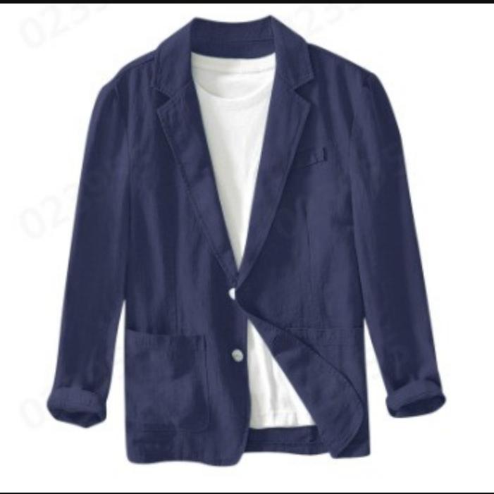 Men's Casual Fashion Jacket Solid Color Long Sleeve Jacket With Pockets
