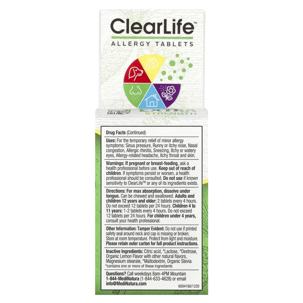 Clearlife Allergietabletten, Extra Stärke, 60 Tabletten