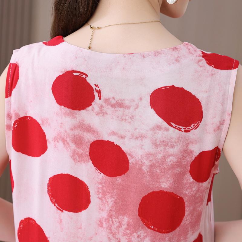 Abito estivo elegante da donna taglie forti, abito lungo senza maniche ampio, abbigliamento vintage femminile